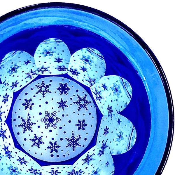 Suna-Kiriko Glassware: Yuki (Snow), Sake Glass 115ml, GLASS-LAB 