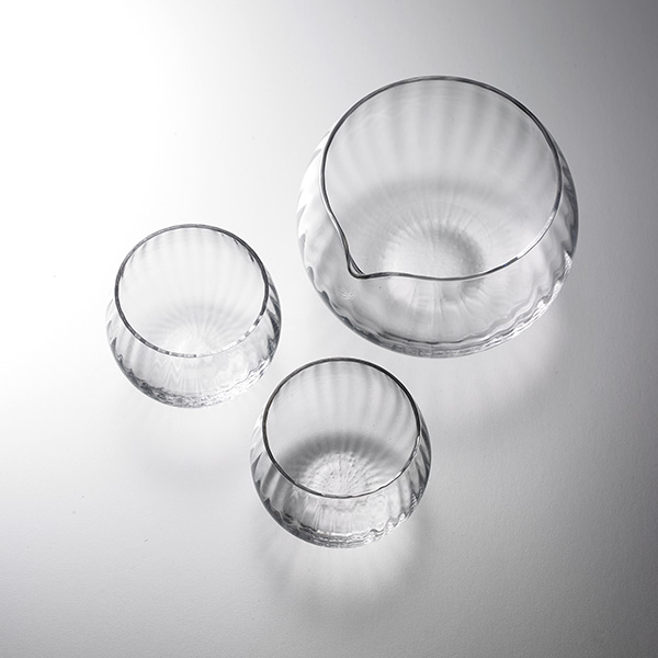 Mai Sake Glass Set - 3 piece set, rice polishing, rice, celebration, wedding gift, good luck, Kimoto Glass, traditional crafts, souvenirs, gift