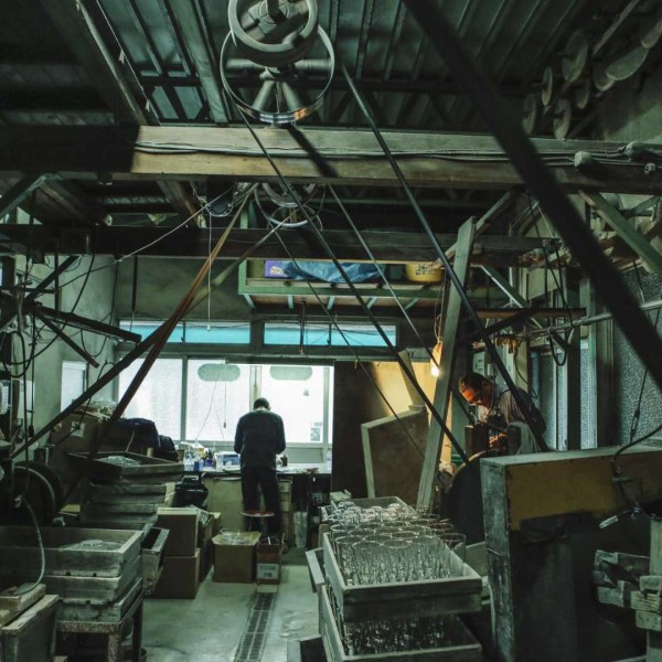 Suna-Kiriko Glassware: Yuki (Snow), Sake Glass 115ml, GLASS-LAB 