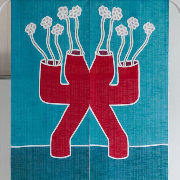 INSTANTANÉS [Vase #3-Red] Tenugui Set | Marukyu Shoten x Jacques Averna | Presented at Maison & Objet