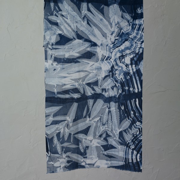 Aizome indigo-dyed hand towel set - Set of 3 designs, natural indigo dye, 100% cotton