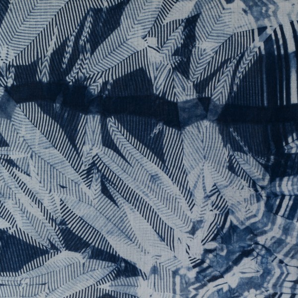 Aizome indigo-dyed hand towel set - Set of 3 designs, natural indigo dye, 100% cotton