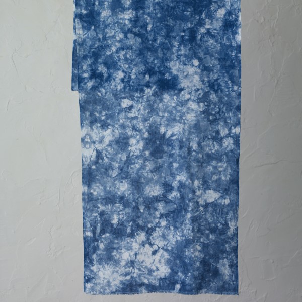 Aizome indigo-dyed hand towel set - Set of 3 designs, natural indigo dye, 100% cotton