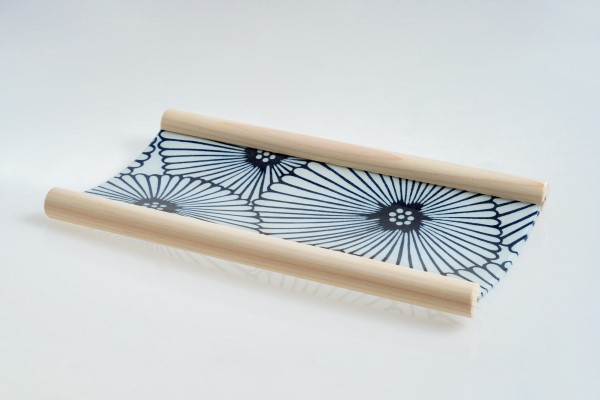 Onde (Small): Chikusen no Utsuwa (Collaboration with AC/AL) | Yukata Fabric, Glass & Wood | Presented at Maison & Objet