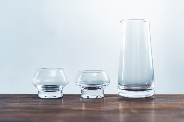 Ryote Set - Sake Set (3 Pieces) - Kimoto Glass × Flavien Delbergue Design| Presented at Maison & Objet