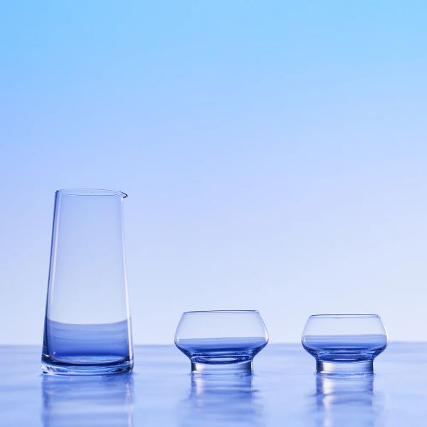 Ryote Set - Sake Set (3 Pieces) - Kimoto Glass × Flavien Delbergue Design| Presented at Maison & Objet