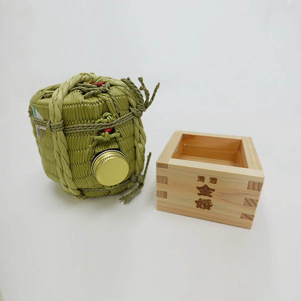 Japanese Sake,Kinkon barrel Josen,300ml,2 Bottle Pack,Alcohol 15～16%,Akihikari,gift, souvenir,(2MASU)