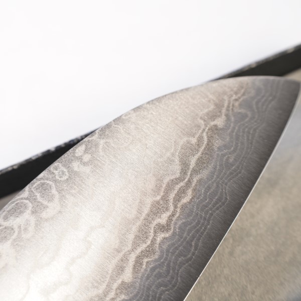 Santoku Laminated Steel Knife - Blade length: approx. 17.5 cm, blade width: approx. 4.9 cm, Damascus Knife