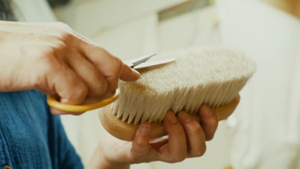 Cooking brush set — (1) For eggs & butter (large), (2) For eggs & butter (medium), (3) For eggs & butter (small), (4) For sauces, (5) For eggs & butter