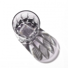 Edo Kiriko, Old Glass, palette, itogiku tsunagi, grape (purple),  Hanasho, Size: Ø 7.3 × H 9.0 cm, Tokyo traditional crafts, handmade