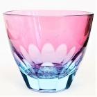Suna-Kiriko Glassware: Sakura Saku (Blooming Sakura), Sake Glass 115ml, GLASS-LAB 