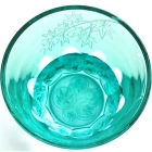 Suna-Kiriko Glassware: Ao-Momiji (Green Maple), Sake Glass 1...