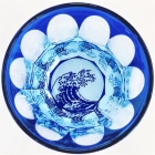 Suna-Kiriko Glassware: Hokusai, The Great Wave, Sake Glass 115ml, GLASS-LAB 