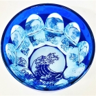 Suna-Kiriko Glassware: Hokusai, The Great Wave, Sake Glass 115ml, GLASS-LAB 