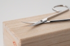 Eyebrow Scissors - 9.5cm, Stainless, rust-resistant, Ubukeya, Includes paulownia box