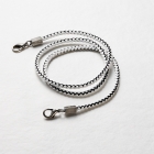 RYUKOBO, Silk KUMIHIMO Mask Cord - Charcoal-Black, 60cm - Antibacterial Thread, Square Clasp - Traditional Handcrafted Souvenir from Tokyo, Japan