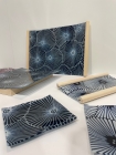 Onde (Small): Chikusen no Utsuwa (Collaboration with AC/AL) | Yukata Fabric, Glass & Wood | Presented at Maison & Objet