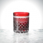 Edo Kiriko, Old Glass, classic line, kurenai, dark red, Ø7.3...