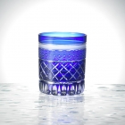 Edo Kiriko, Old Glass, classic line, lapis lazuli, blue, Ø7....