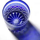 Edo Kiriko, Old Glass, classic line, lapis lazuli, blue, Ø7.3 × H9.0 cm, Hanasho, itogikutsunagi, yarai, traditional craft, handmade, souvenirs, order-made