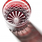 Edo Kiriko, Old Glass, classic line, kurenai, dark red, Ø7.3 × H9.0 cm, Hanasho, itogikutsunagi, yarai, traditional crafts, handmade, souvenirs, order-made