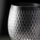 Edo Kiriko, Long Wine Glass, kometsunagi,grape, purple, Hanasho, traditional craft, handmade, souvenir, gift, order-made, G8 Toyako Summit '08