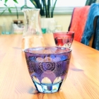 Suna-Kiriko Glassware: Hanabi (Fireworks), Sake Glass 115ml, GLASS-LAB 