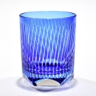 Luxury Edo Kiriko Old Fashioned Glass – "MINAMO" Pattern(Lig...