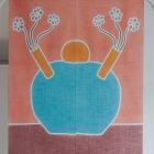 INSTANTANÉS [Vase #2-Blue and Yellow] Tenugui Set | Marukyu ...