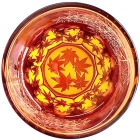 Suna-Kiriko Glassware: Momiji (Autumn Leaves), Sake Glass 115ml, GLASS-LAB 