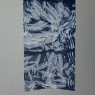 Aizome indigo-dyed hand towel set - Set of 3 designs, natural indigo dye, 100% cotton