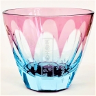 Suna-Kiriko Glassware: Hokusai, Red Fuji, Sake Glass 115ml, GLASS-LAB 